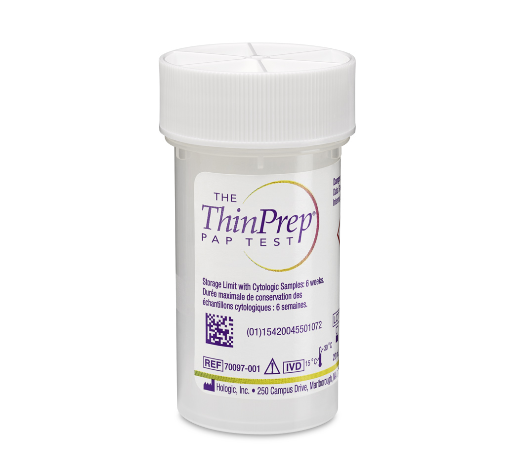 Hologic ThinPrep® PreservCyt Collection Vials in white background