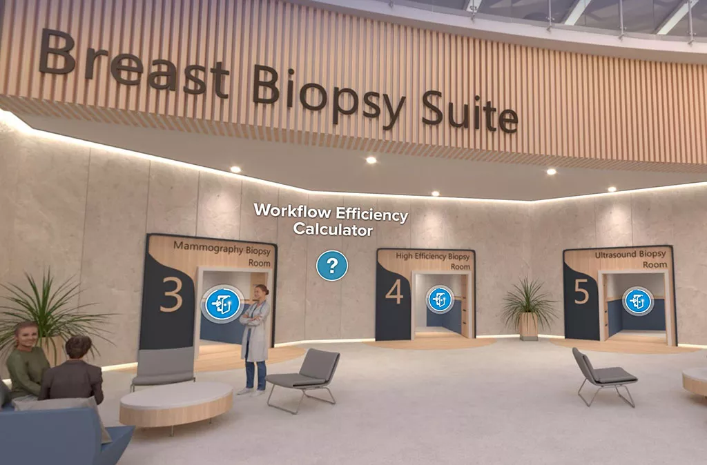 image of patient visiting Breast Biopsy Suite